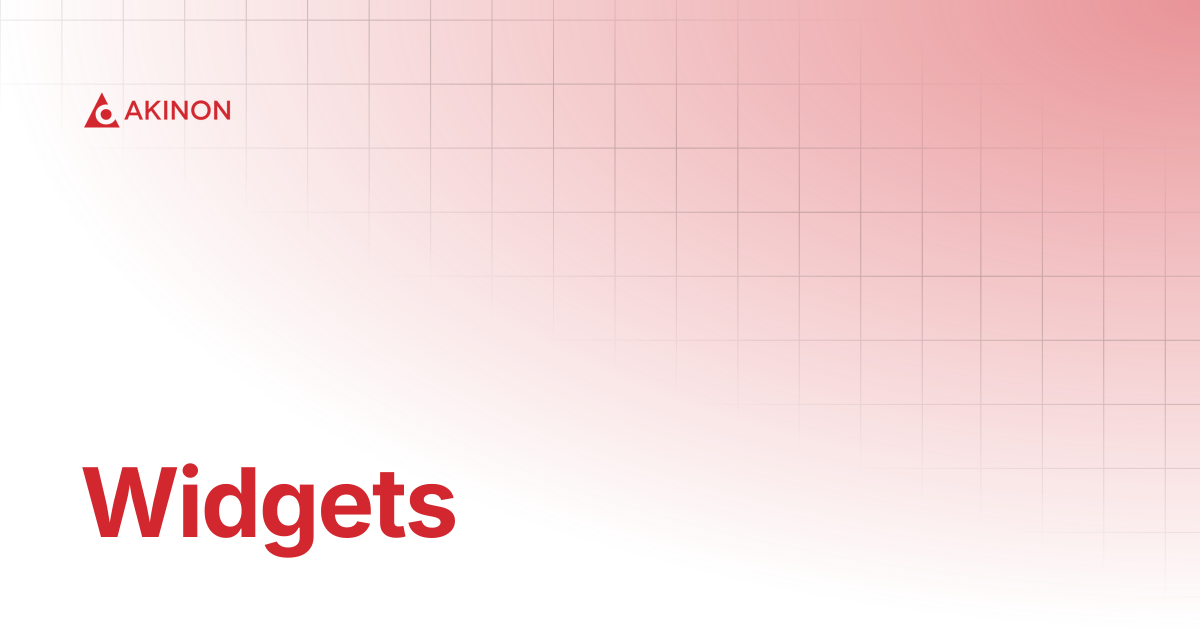 Widgets | Technical Guides | Docs