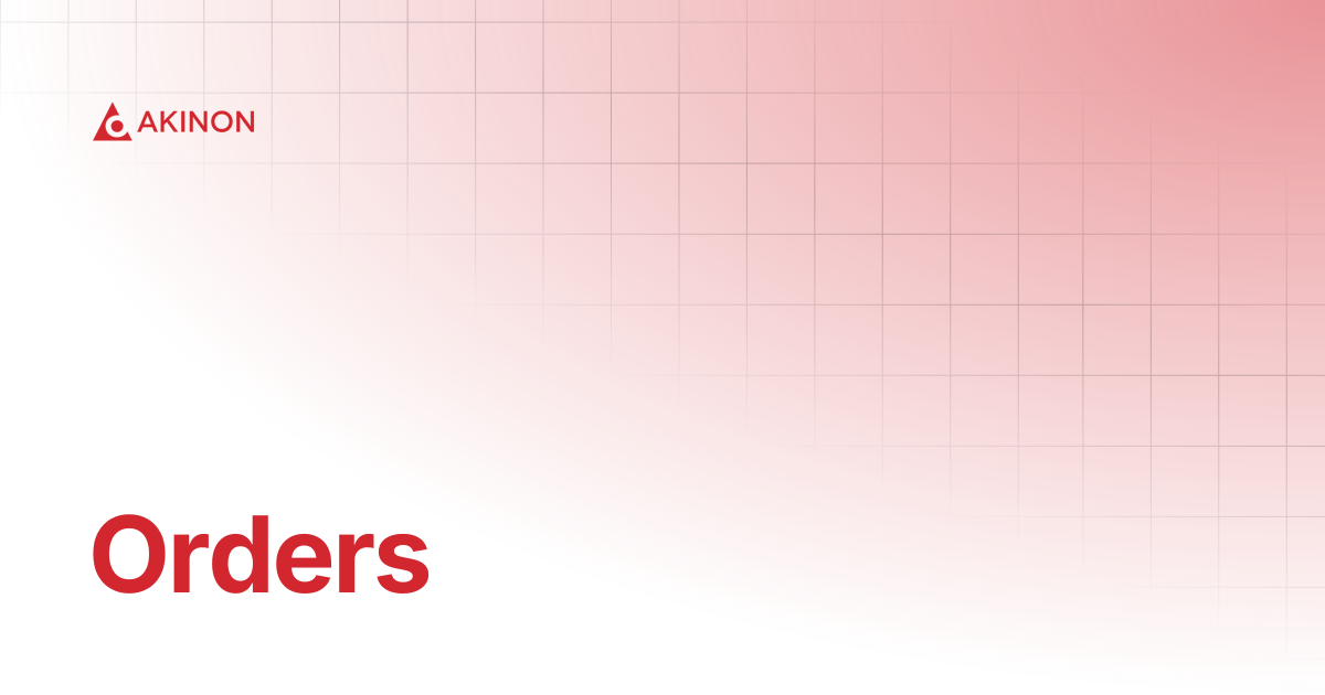 Orders | Technical Guides | Docs