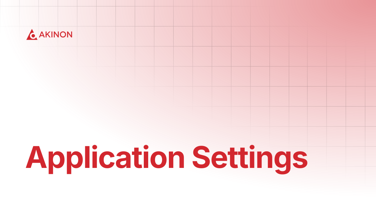 Application Settings | Tutorials | Docs