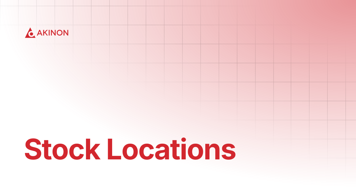 Stock Locations | Tutorials | Docs